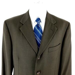 Givenchy Monsieur Wool 4 Button Sport Coat 40R Green Check Sport Coat‎